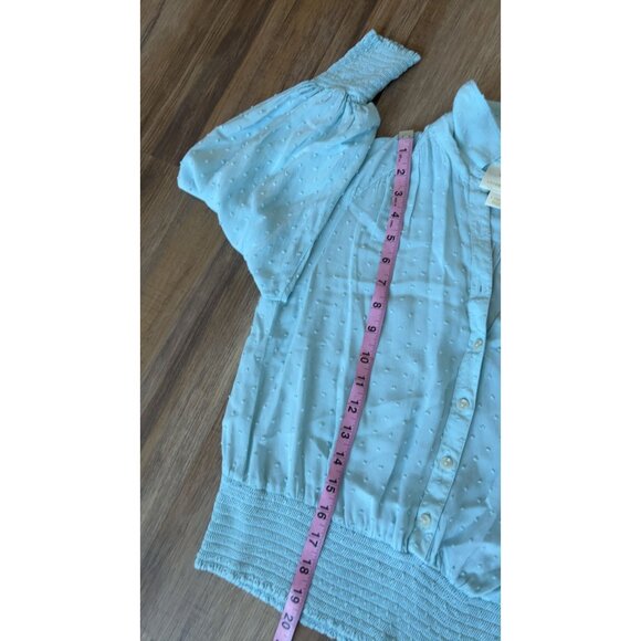 Maeve by Anthropologie Blue Rosa Swiss Dot Blouse Size XS - Picture 8 of 8